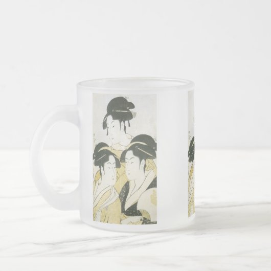 Drie Beauties, Utamaro, Mok van 1790 (Links)