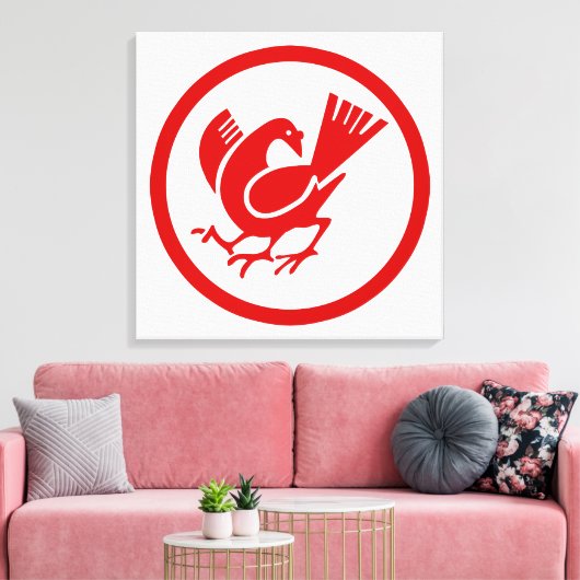 Drie bedekte rij canvas afdruk (Insitu (Woonkamer))