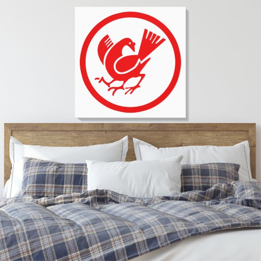 Drie bedekte rij canvas afdruk (Insitu (Slaapkamer))