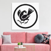 Drie bedekte rij canvas afdruk (Insitu (Woonkamer))