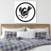 Drie bedekte rij canvas afdruk (Insitu (Slaapkamer))