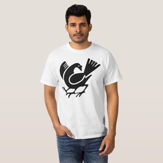 Drie bedekte rij t-shirt (Voorkant volledig)