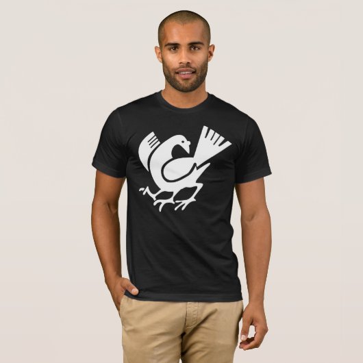 Drie bedekte rij t-shirt (Voorkant volledig)