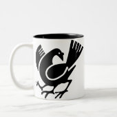 Drie bedekte rij tweekleurige koffiemok (Links)