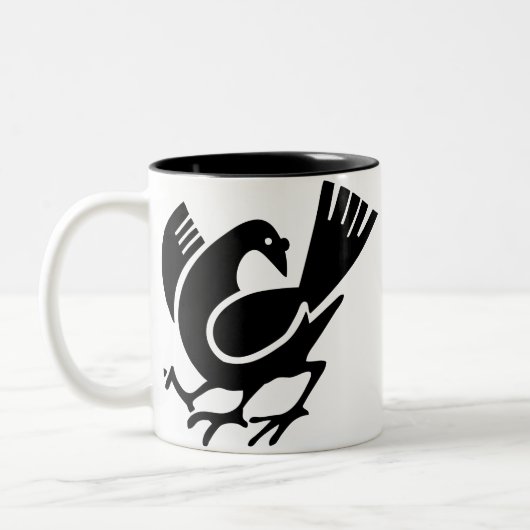 Drie bedekte rij tweekleurige koffiemok (Links)