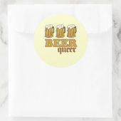Drie Beer Queer Ronde Sticker (Tas)