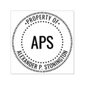 Drie beginletters “Eigendom van” Notaris Stijl Fra Zelfinktende Stempel (Design)