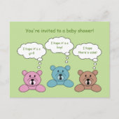 Drie Beren Baby shower Uitnodiging Briefkaart (Voorkant)