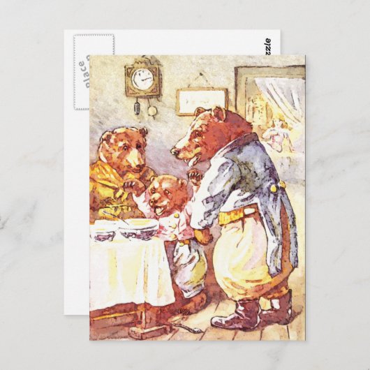 Drie Beren Briefkaart (Voorkant / Achterkant)