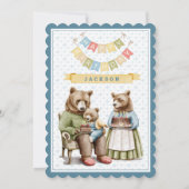 Drie Beren eerste verjaardag Kaart (Achterkant)