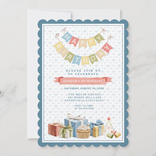 Drie Beren eerste verjaardag Kaart (Voorkant)