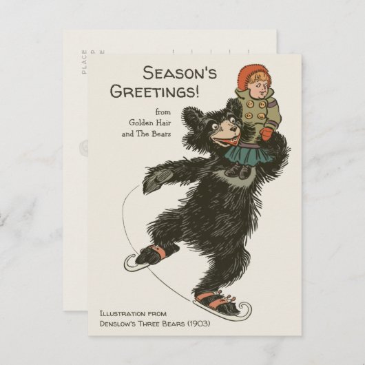 Drie Beren ijsschaatsen CC0887 Briefkaart (Voorkant / Achterkant)