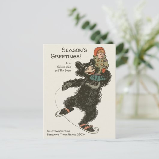 Drie Beren ijsschaatsen CC0887 Briefkaart (Staand voorkant)