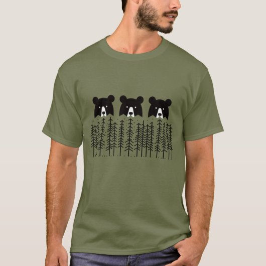 Drie Beren in het Bos T-shirt (Voorkant)