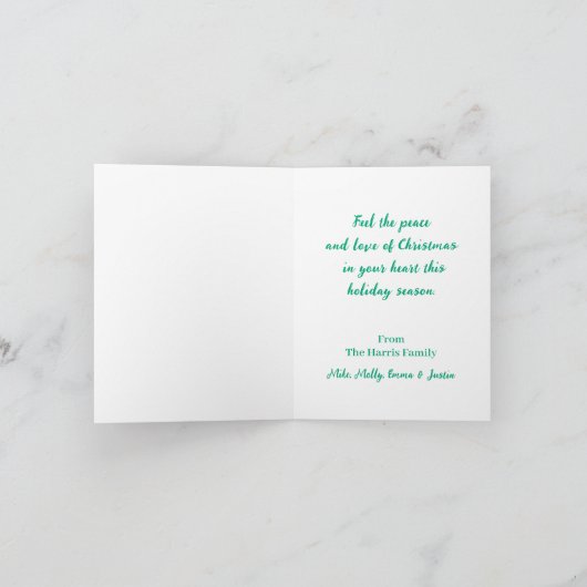 Drie Beren Kerst Feestdagen Kaart (Binnen)