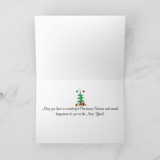 Drie Beren Kerstmis Feestdagen Kaart (Binnen)