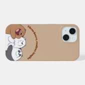Drie beren knuffel telefoonhoesje iPhone 15 case (Achterkant horizontaal)