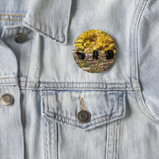 Drie Beren Ronde Button 5,7 Cm (In situ)