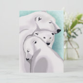 Drie Beren Winter Wonderland - Vrolijk Kerstfeest Kaart (Staand voorkant)