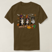 Drie Bernese Mountain Dogs Mummy Witch Scary Pump T-shirt (Design voorkant)