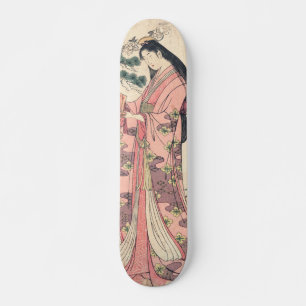 Drie beroemde poëteiten japanese woodblowerkunst persoonlijk skateboard