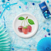 Drie bessen papieren bordje (Feest)