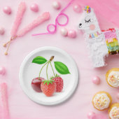 Drie bessen papieren bordje (Feest)