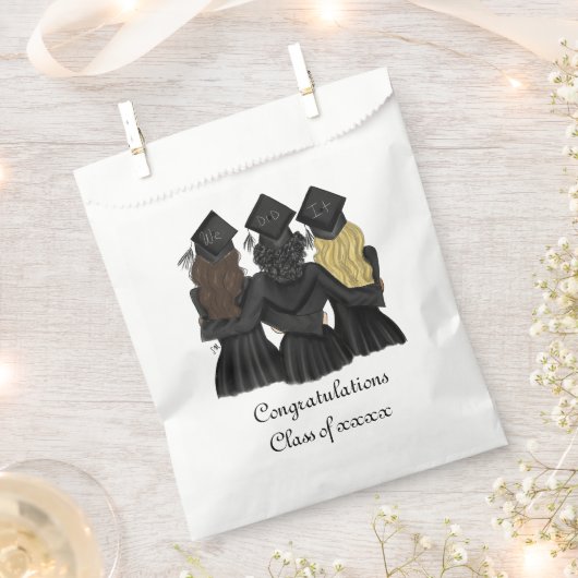 Drie Beste Graduates Gefeliciteerd Bedankzakje (Geknipt)