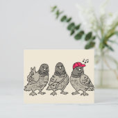 Drie beste vrienden briefkaart (Staand voorkant)
