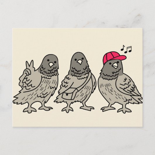 Drie beste vrienden briefkaart (Voorkant)