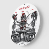 Drie beste vrienden skeletten grote klok (Hoek)