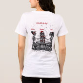 Drie beste vrienden skeletten Tri-Blend shirt (Achterkant)