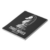 Drie bewegingen voor ik schaak Matt Game Chess Pie Notitieblok (Linkerzijde)