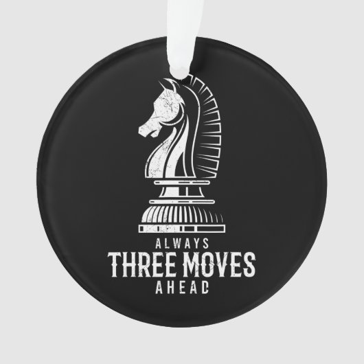 Drie bewegingen voor ik schaak Matt Game Chess Pie Ornament (voorkant)