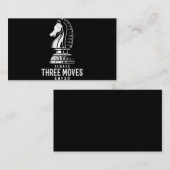 Drie bewegingen voor ik schaak Matt Game Chess Pie Visitekaartje (Voorkant / Achterkant)