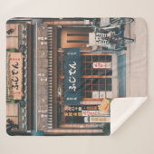 DRIE BICYCLES DIE VOOR DE BOUW WORDEN GEDEELD SHERPA DEKEN (Voorkant (horizontaal))