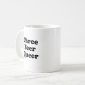 Drie Bier Queer Koffiemok (Voorkant links)