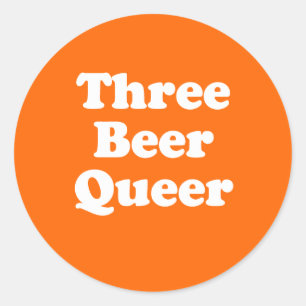 Drie Bier Raar Ronde Sticker