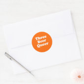 Drie Bier Raar Ronde Sticker (Envelop)