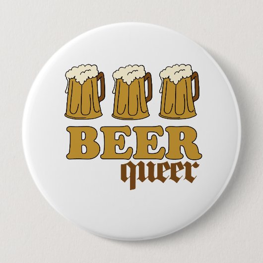 Drie Bier Rare Ronde Button 4,0 Cm (Voorkant)