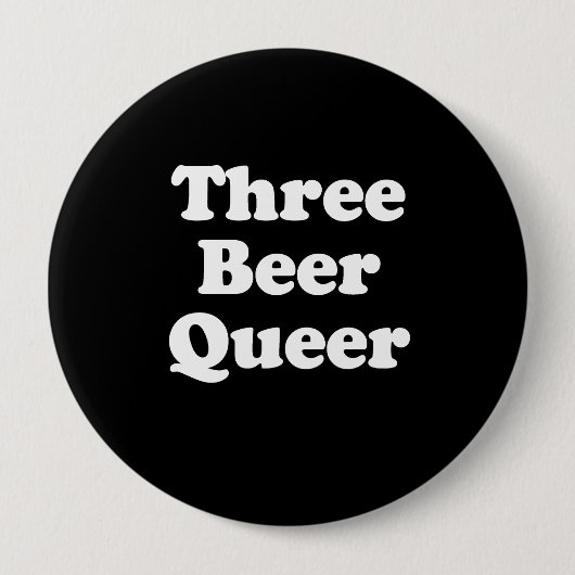 Drie Bier Rare Ronde Button 4,0 Cm (Voorkant)