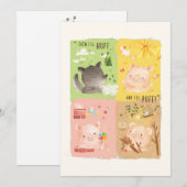 Drie Biggetjes & Grote Boze Wolf Bedankkaart (Voorkant / Achterkant)