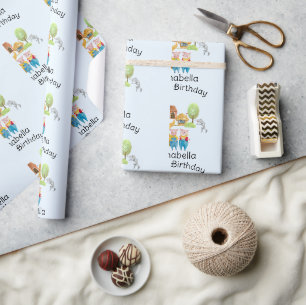 Drie Biggetjes Kleurrijk Spreekwoord en Sprookje B Cadeaupapier