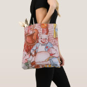 Drie Biggetjes Koken Wolf, Oud Sprookje Tote Bag (Dichtbij)