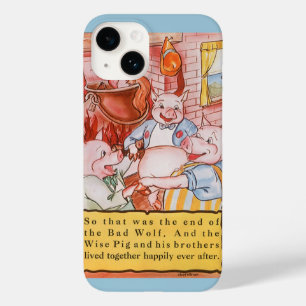Drie Biggetjes Koken Wolf, Vintage Sprookje Case-Mate iPhone Case