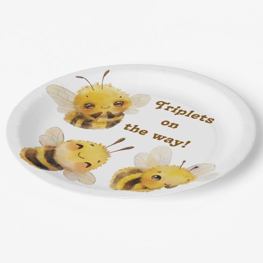 Drie bijen papieren Borden Papieren Bordje (Gekanteld)