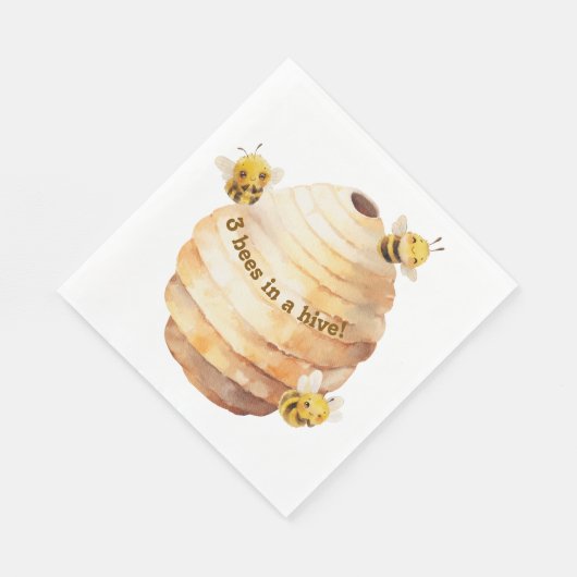 Drie bijen servetten (Hoek)