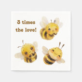 Drie bijen servetten (Voorkant)