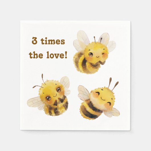 Drie bijen servetten (Voorkant)