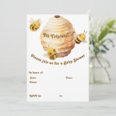 Drie Bijen Uitnodiging (Staand voorkant)